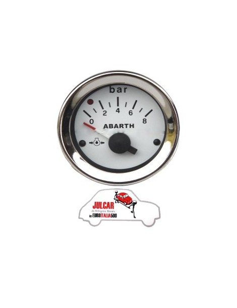 Strumento pressione olio bianco Abarth Ø 52 mm Fiat 500