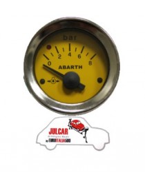 Strumento pressione olio giallo Abarth Ø 52 mm Fiat 500