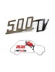 Scritta cromata Giannini 500TV per cofano motore 8,8 x 3 cm Fiat 500