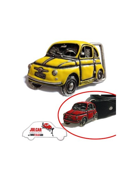 Fibbia cintura gialla Fiat 500