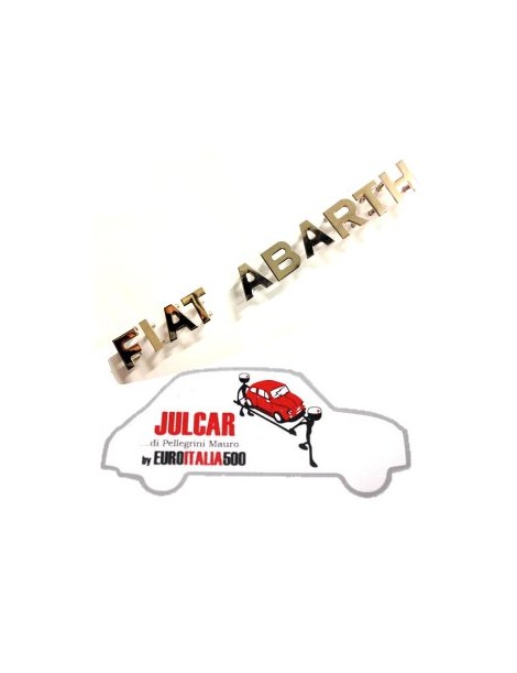 Scritta cromata FIAT ABARTH con lettere separate Fiat 500