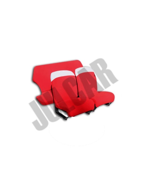Set coprifodere copri sedili rosse in tessuto elastico Fiat 500