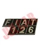 Fregio posteriore in plastica Fiat 126 misure 10.5x5 cm