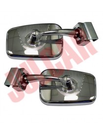 Coppia specchi esterni rettangolari con guarnizione a morsetto alta qualità Fiat 500