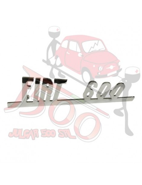Fregio posteriore in alluminio Fiat 600 - 600 Multipla
