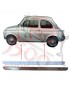 Coppia modanature sottoporta in acciaio Fiat 500 My Car Francis Lombardi