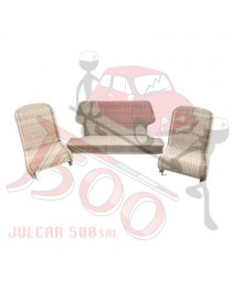 Kit sedili anteriori e posteriori in midollino intrecciati a mano Fiat 500 Spiaggina (con reso sedili anteriori anticipato)